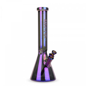 15" 7mm Thick Metallic Terminator Finish Beaker - Trendies Smoke and Vape