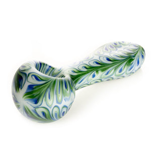 4.5" Frosted Paisley Spoon Hand Pipe - Trendies Smoke and Vape