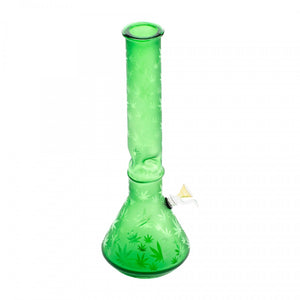 16" Etched Multi Leaf Beaker - Trendies Smoke and Vape