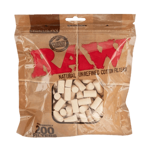 Raw Cotton Filters (200 Pack)