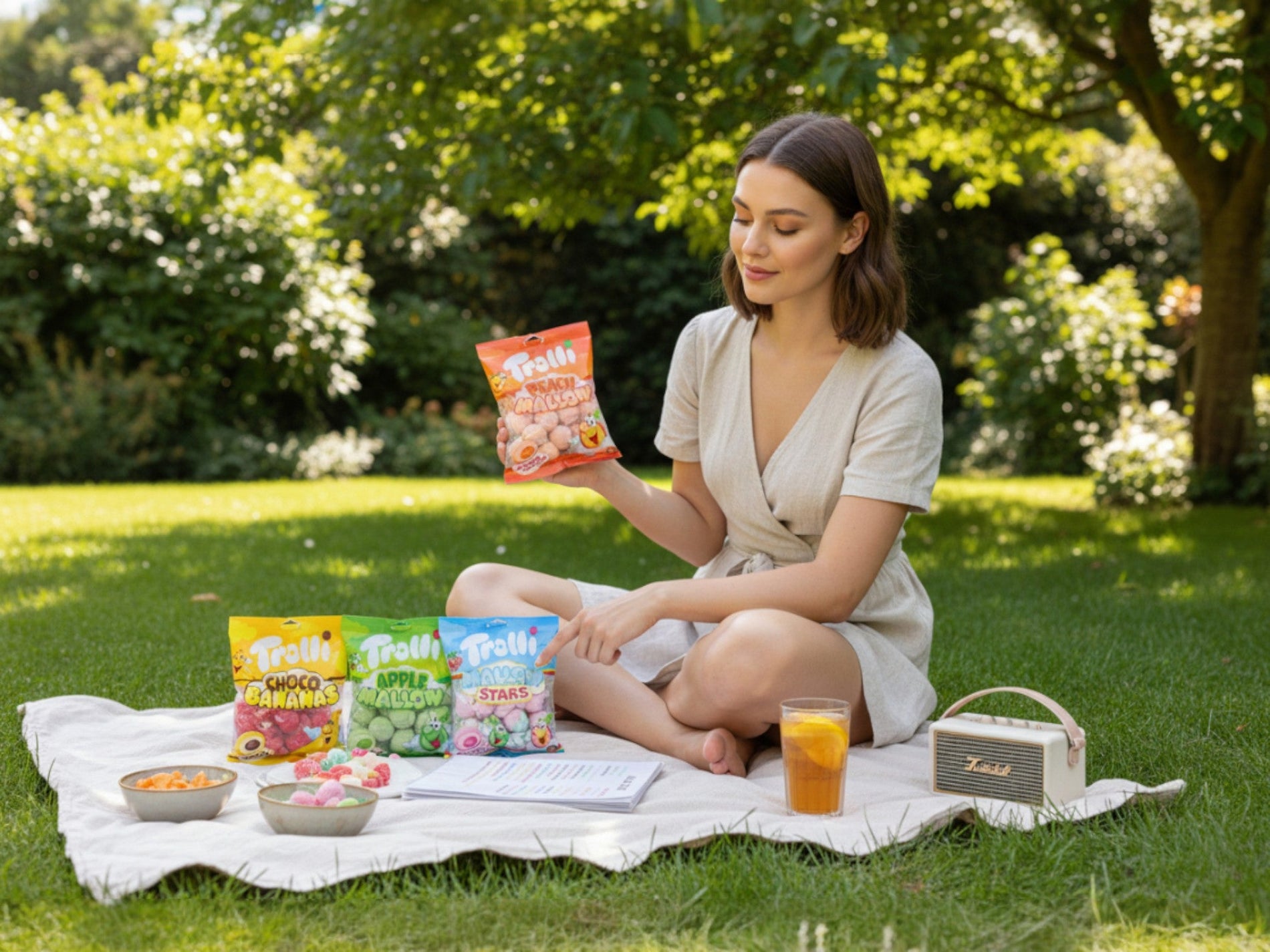 Imported German Trolli Marshmallows – Mellow Stars, Choco Bananas, Peach Mallow & Apple Mallow