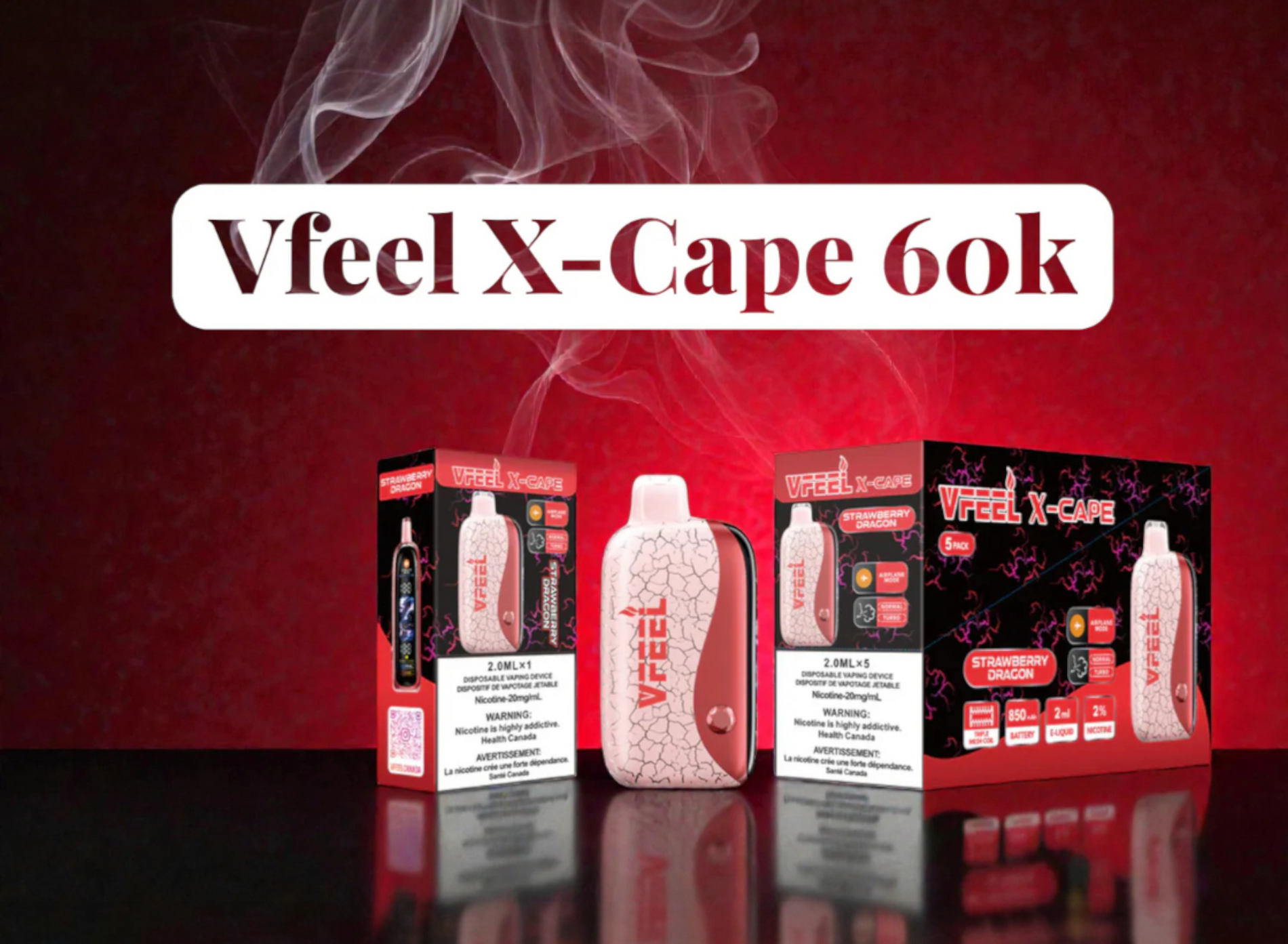Vfeel X-Cape 60K Disposable Vape: Features, Design, and Flavour Options