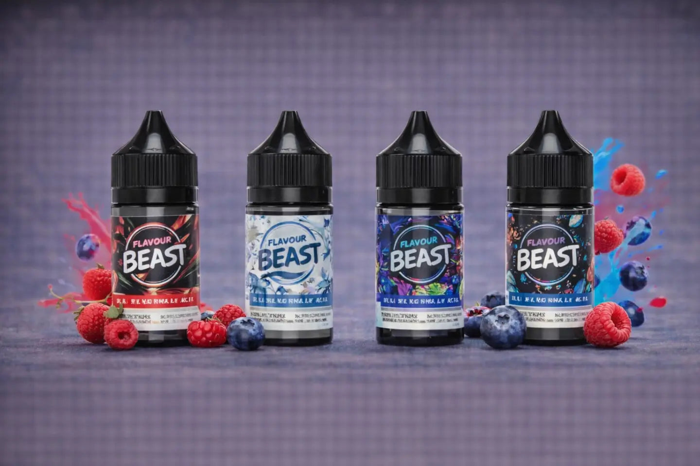 Flavour Beast E-Juice premium freebase e-liquid bottles with bold flavours for smooth all-day vaping