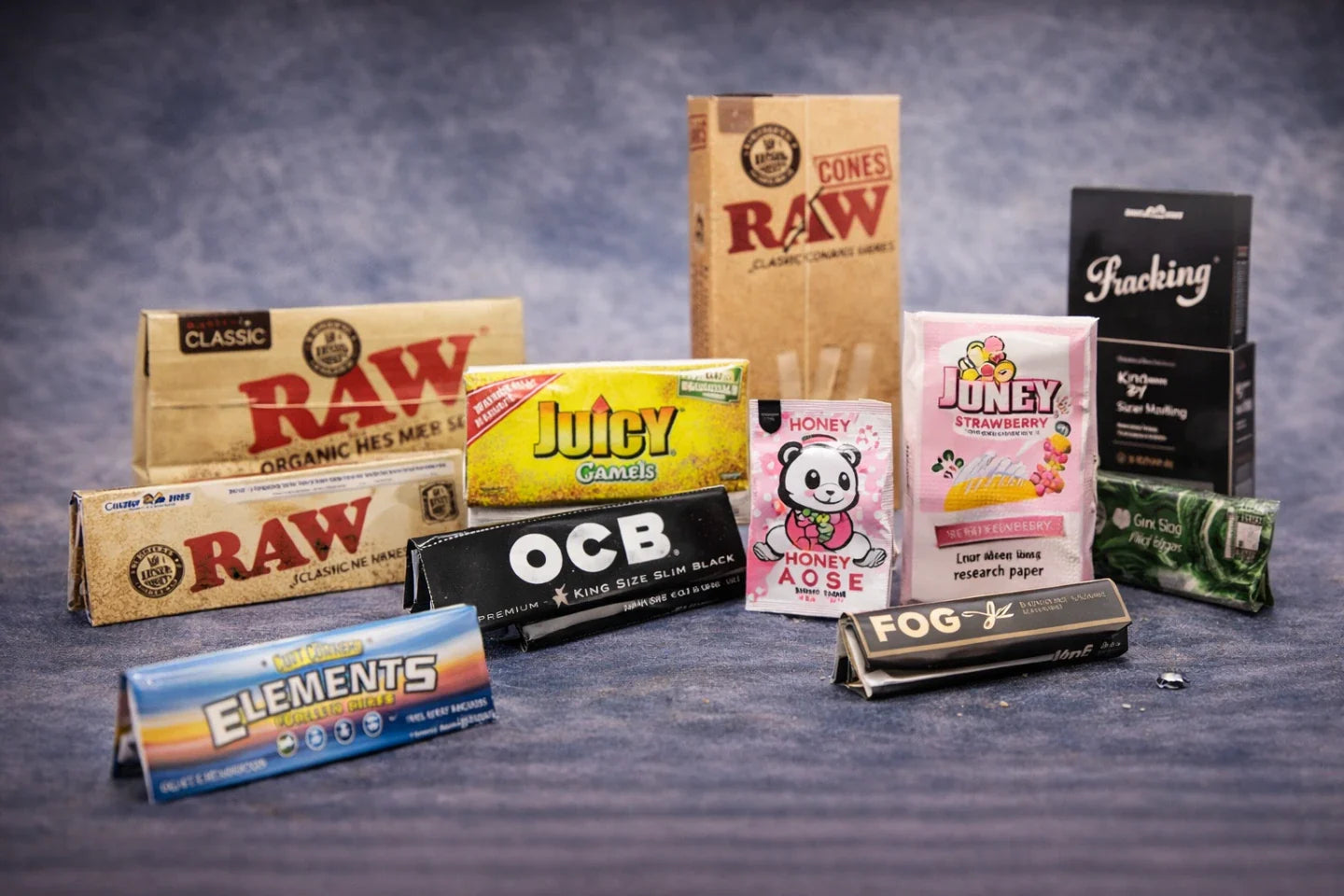 Natural unbleached rolling papers for clean and even burn