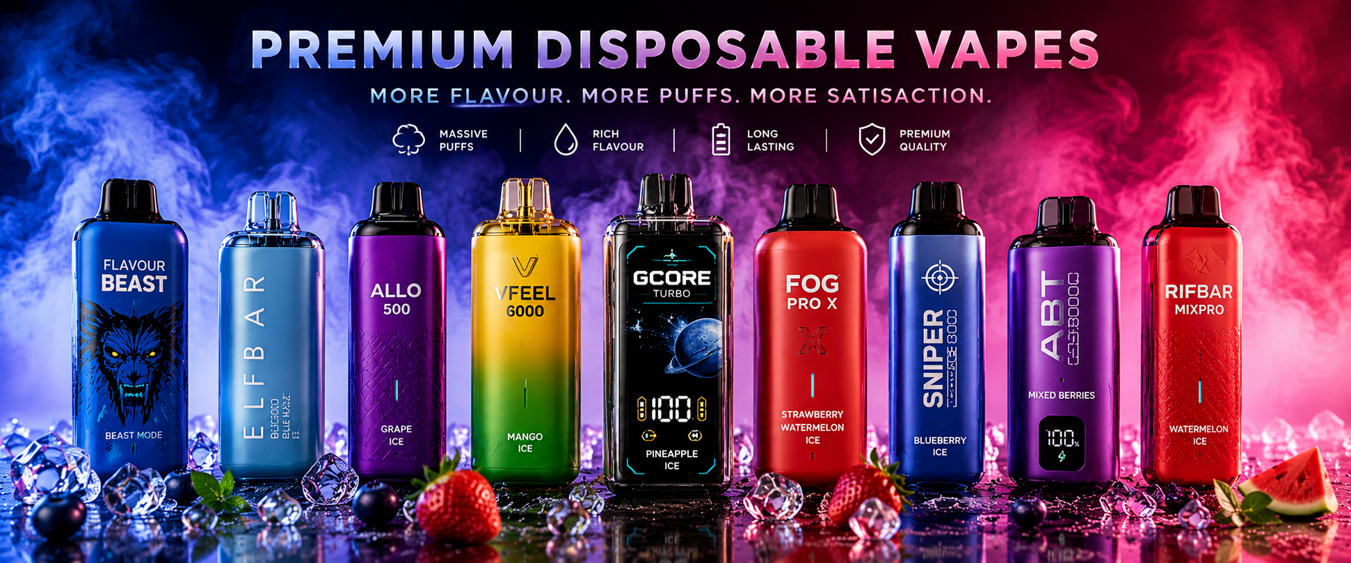 Premium disposable vapes with smooth flavor and long-lasting performance, ideal for convenient on-the-go vaping