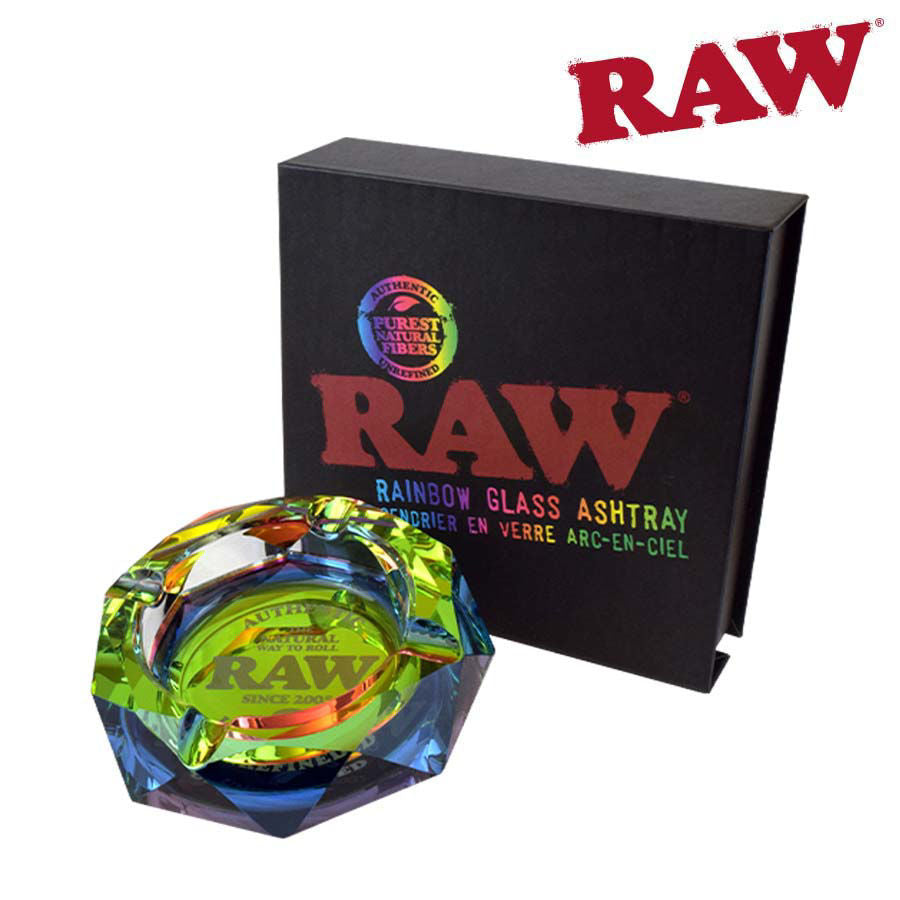 RAW GLASS ASHTRAY