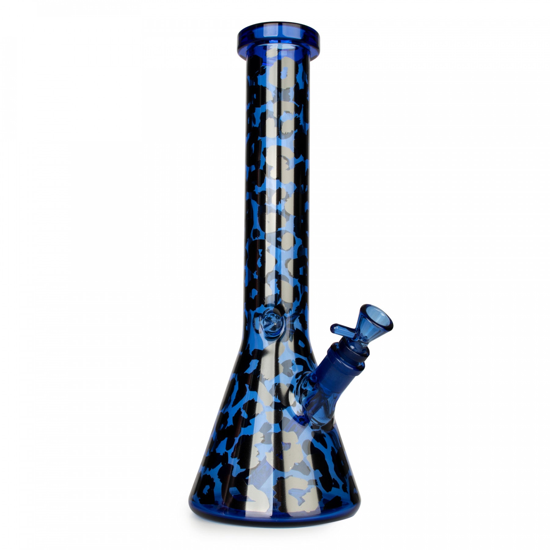 15" Leopard Print Beaker Base Water Pipe