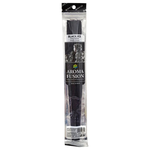 Packaged black ice vape pen with Aroma Fusion branding on a white background