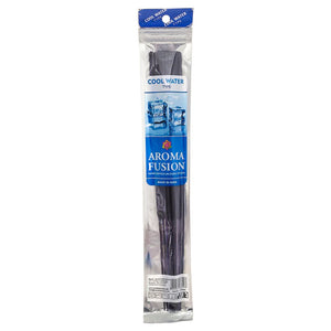 Packaged Aroma Fusion cool water type fragrance stick with blue label on a white background