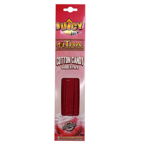 Pack of Juicy Jay's Incense Sticks with Cotton Candy flavor on a white background