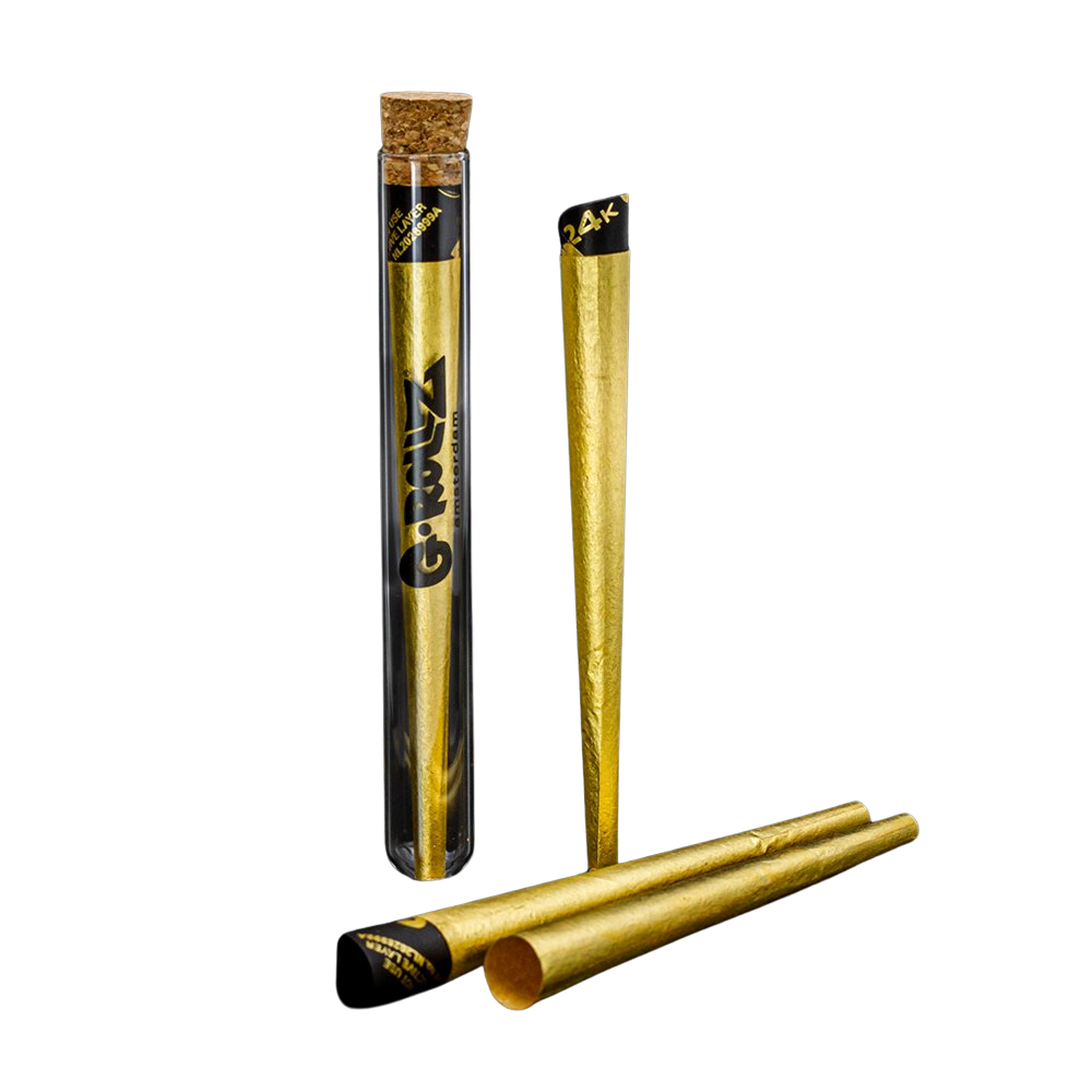 G-Rollz 24k Gold King Size Empty Pre-Rolled Cone