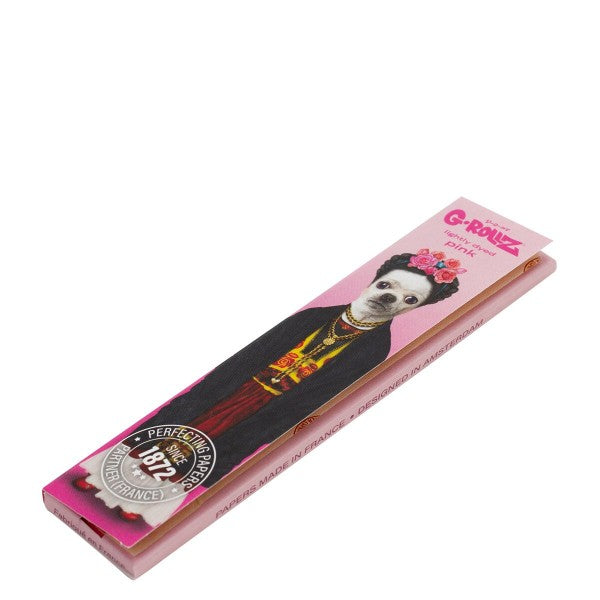 G-Rollz Pets Rock 'Mexico' Lightly Dyed Pink KS Slim Rolling Papers