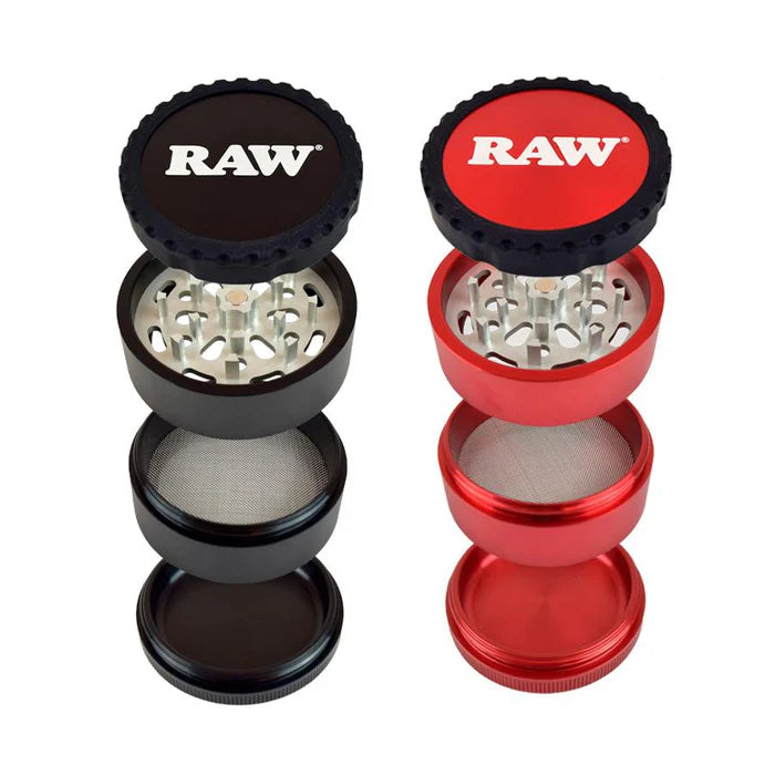 Raw 4pc Life Grinder Black w/ Clear Body