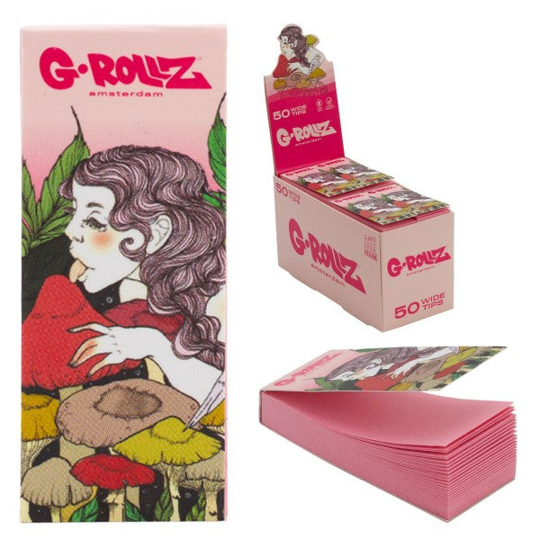 G-Rollz Collector 'Mushroom Lick' Pink Filter Tips