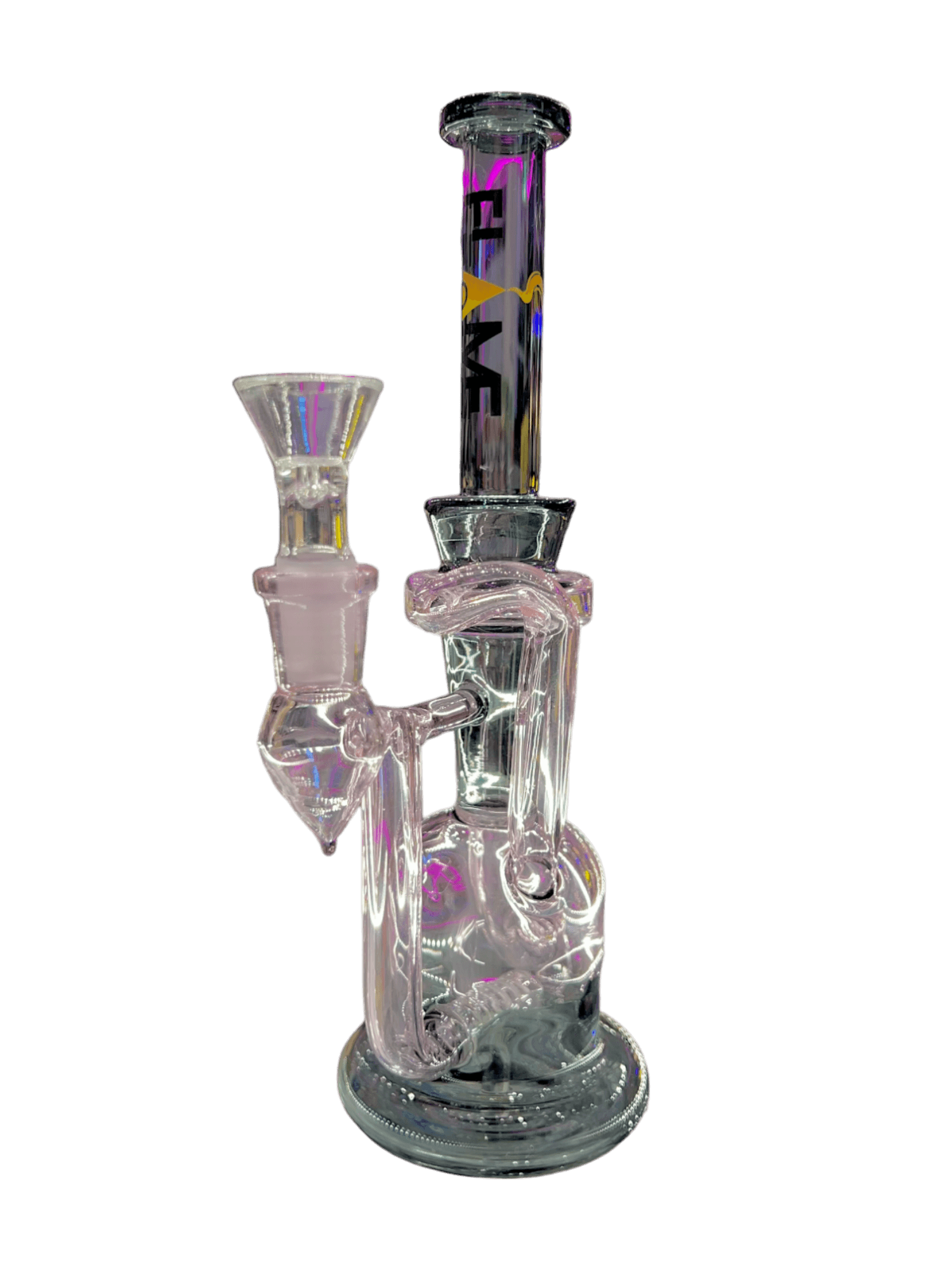 12 INCH TALL A-LINE PERC RECYCLER ANGLE BOWL STEM AND CHAMBER STEM - Trendies Smoke and Vape