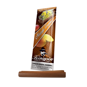 Kingpin Mango Tango smoke wrap packaging on a white background