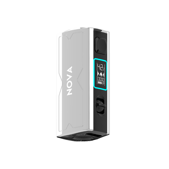 Electronic device with 'NOVA' branding on a white background