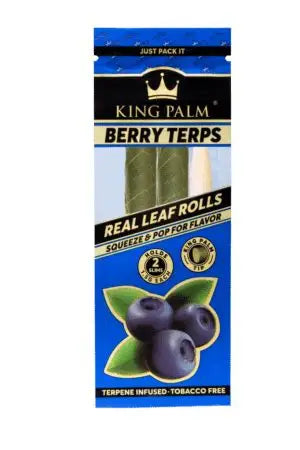 King Palm Berry Terps packaging with blue and black design