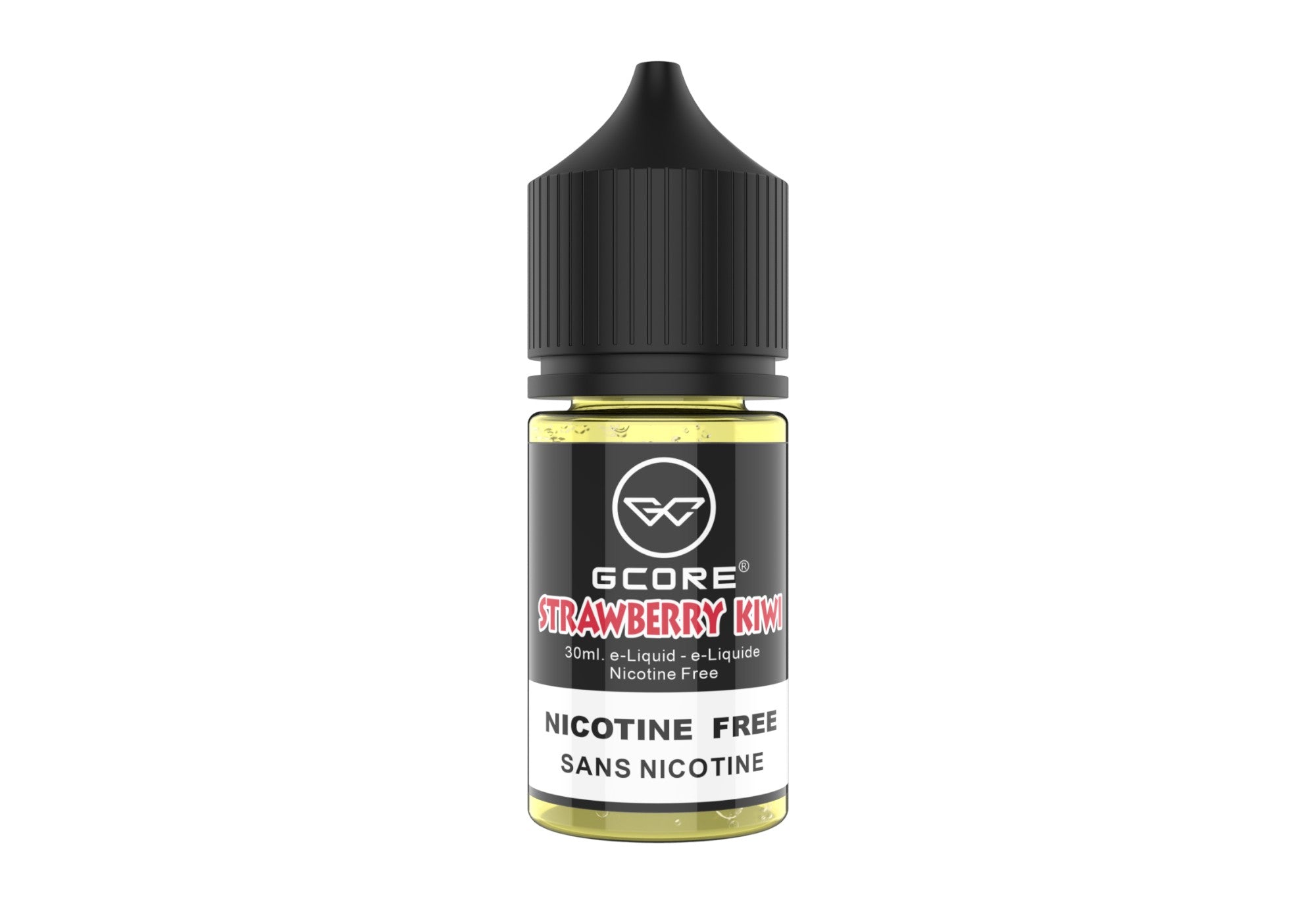 Vape juice bottle with 'Gcore' branding on a white background