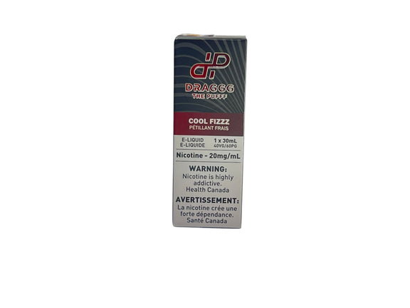 E-liquid packaging with brand logo and product details on a white background