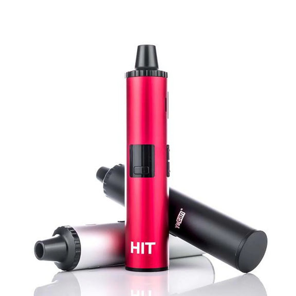 Red and black electronic device with 'HIT' branding on a white background