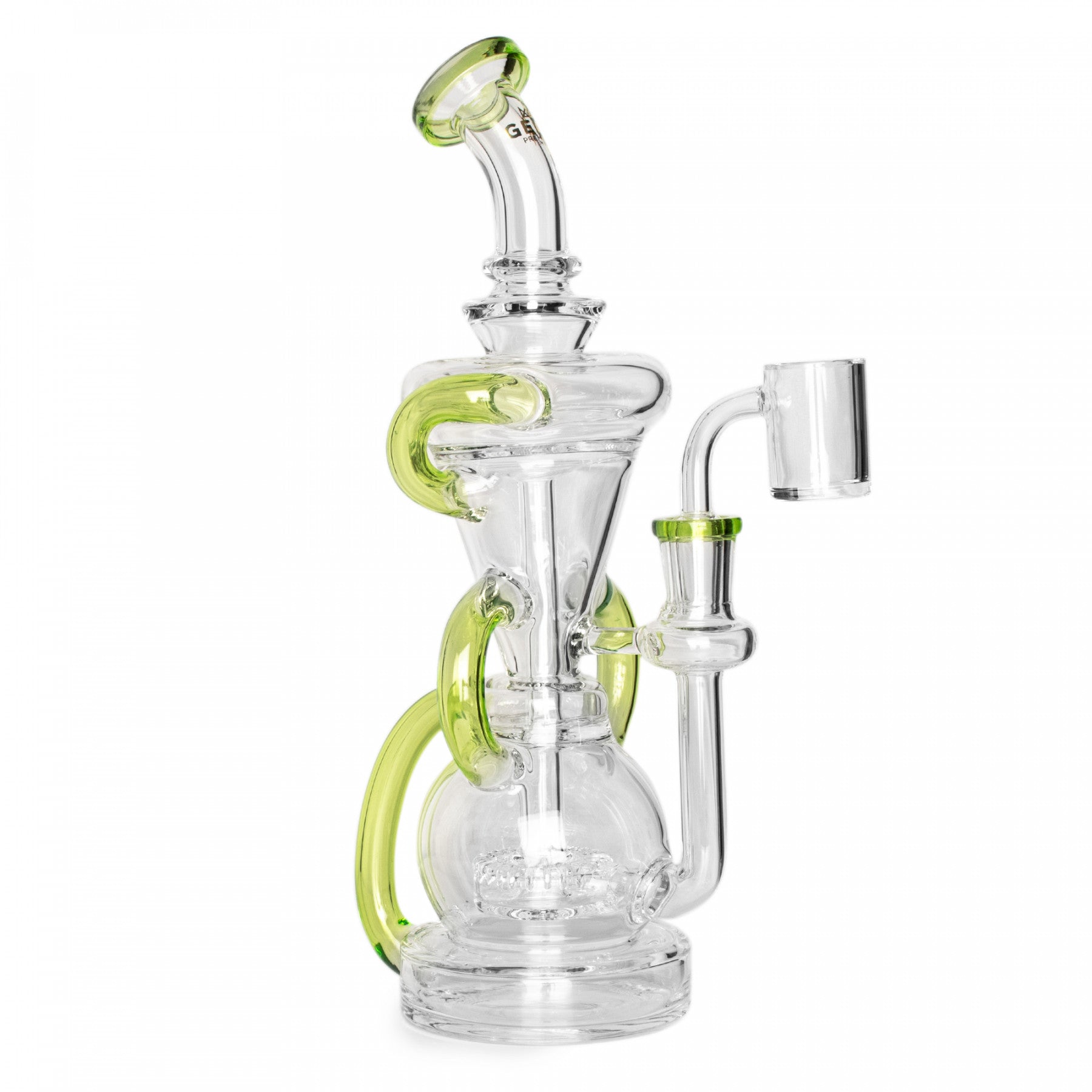 10" Crystal Glide Triple Uptake Dual Chamber Concentrate Recycler - Trendies Smoke and Vape