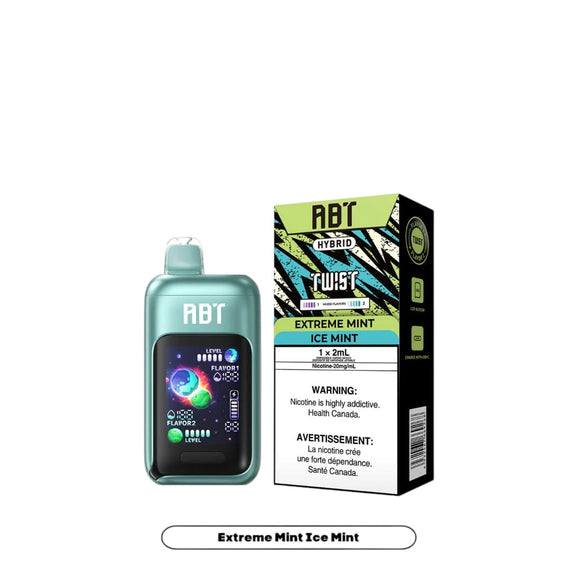 ABT vape device and packaging on a white background
