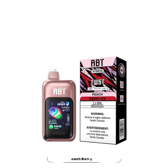 ABT vape device and packaging on a white background
