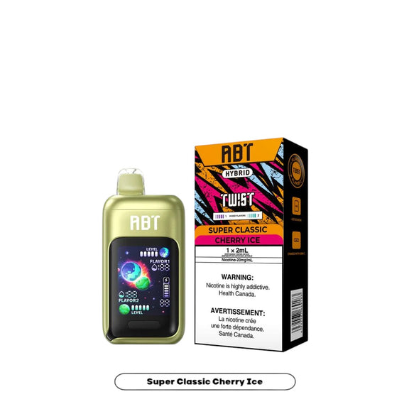 ABT vape device and packaging on a white background