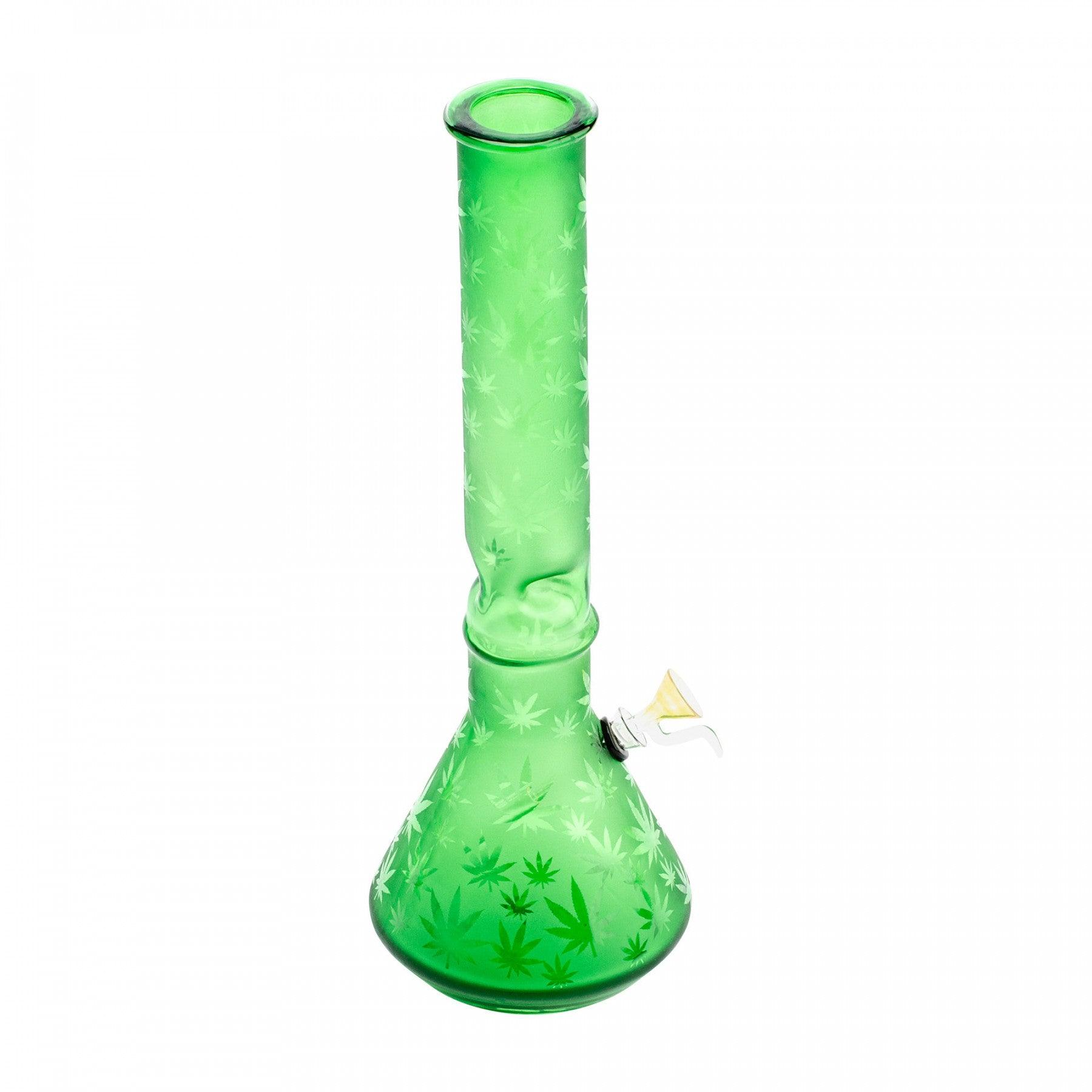 16" Etched Multi Leaf Beaker - Trendies Smoke and Vape