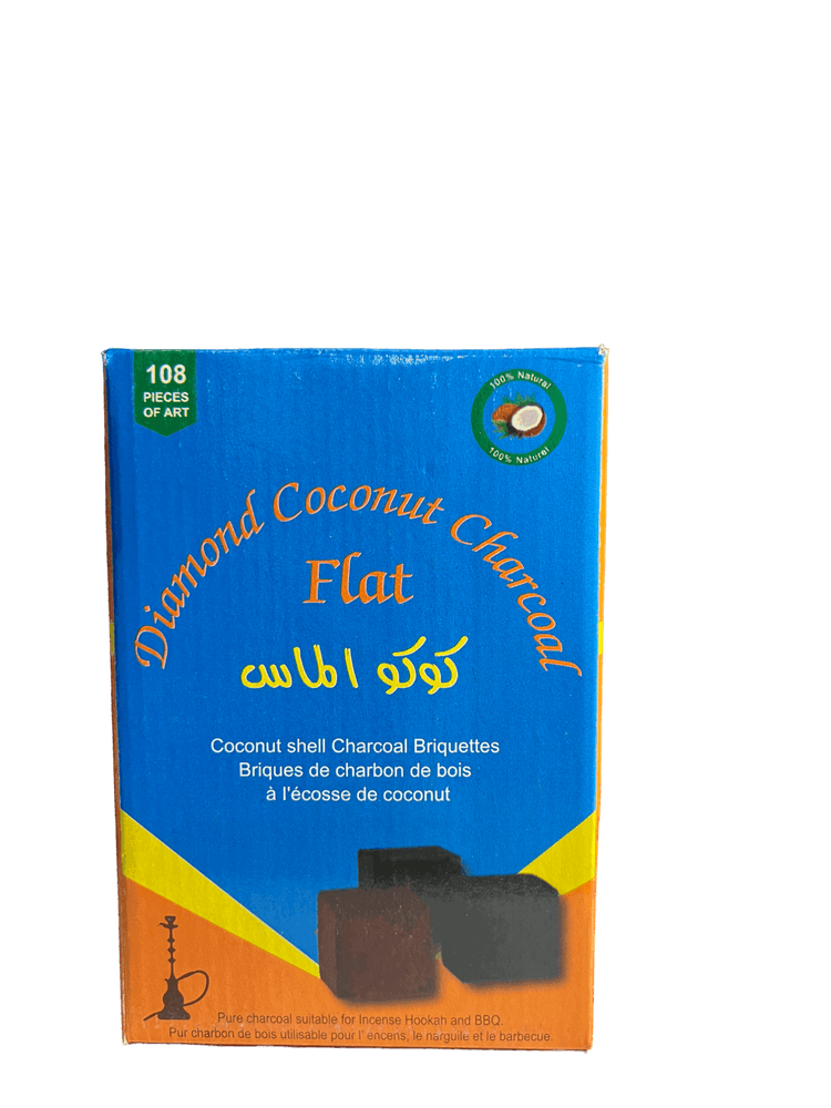 Diamond Coconut Flat Charcoal 108 Piece
