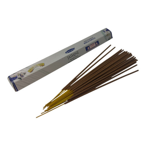 Incense sticks with their packaging on a white background