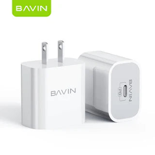 Bavin charging adapter on a white background