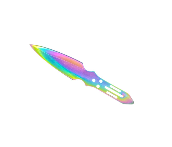 Multicolored knife on a white background