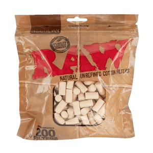 Raw Cotton Filters (200 Pack)