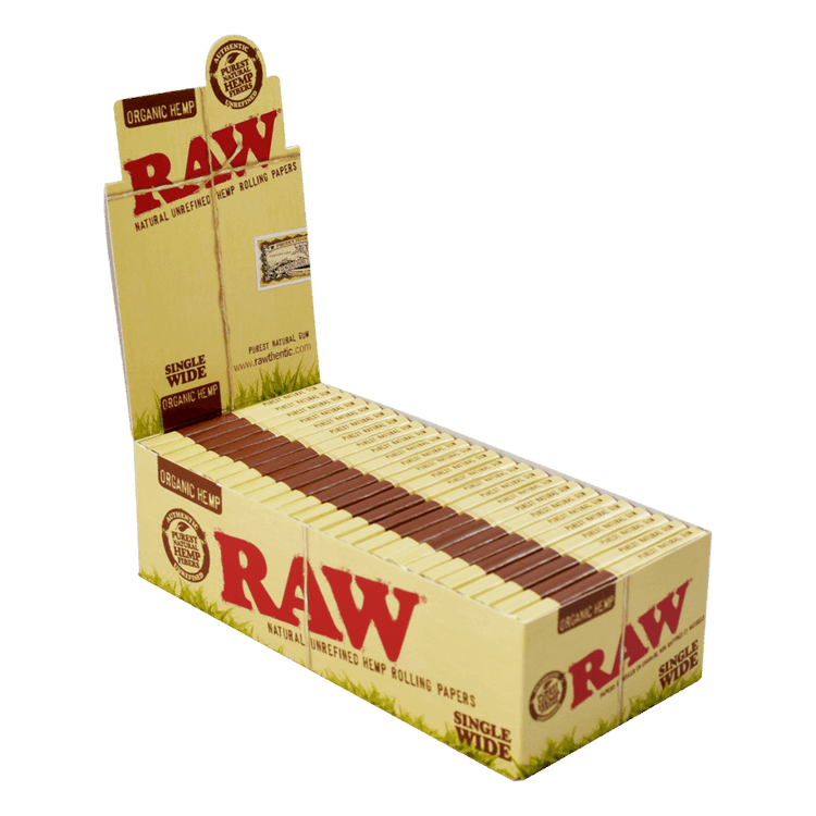 Raw Organic Hemp Rolling Paper - Single Wide Size