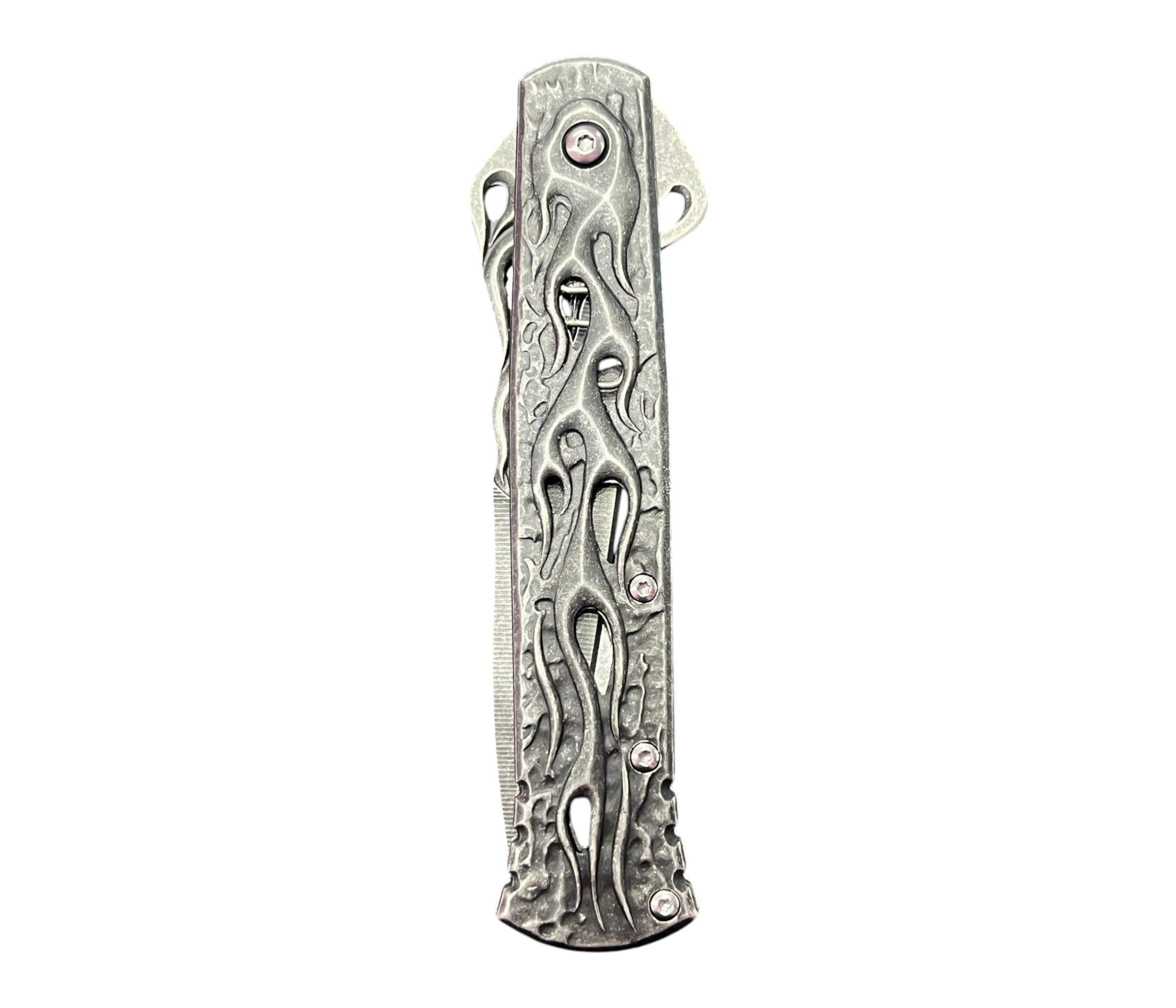 Stainless Streel Blade with Fire Design