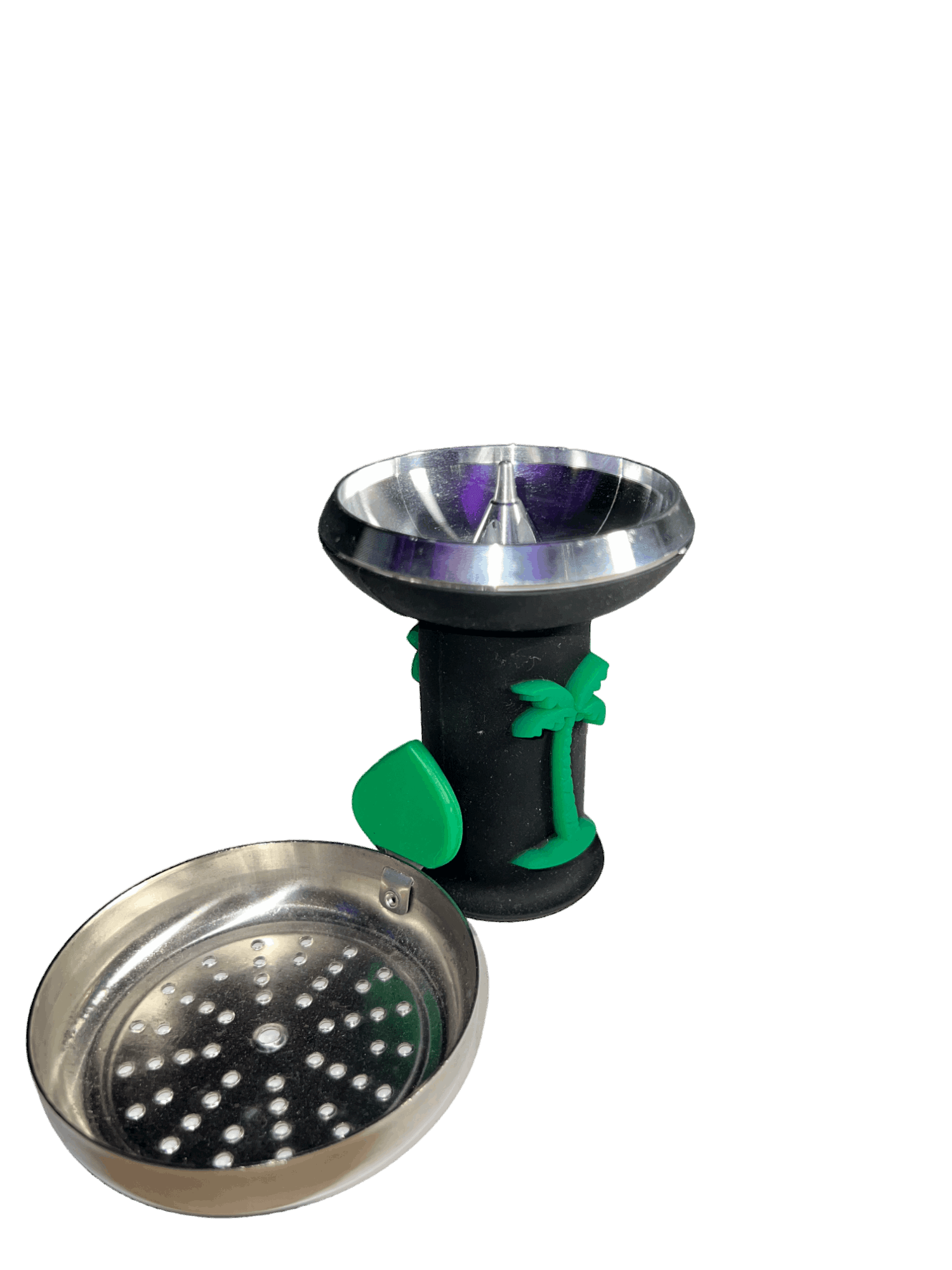 Steel Chillum with Rubber Grip