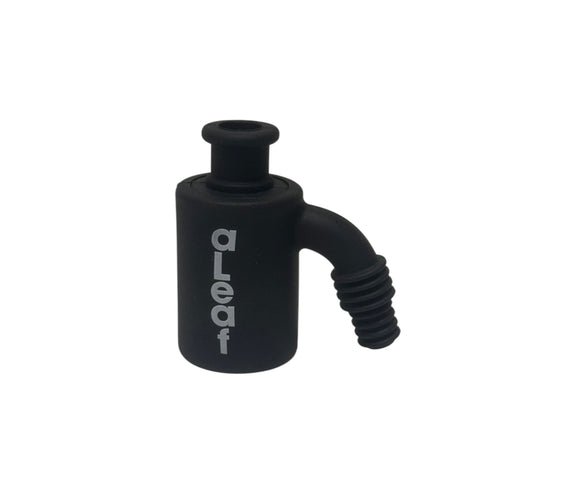 Black silicone adapter with 'aLeaf' branding on a white background