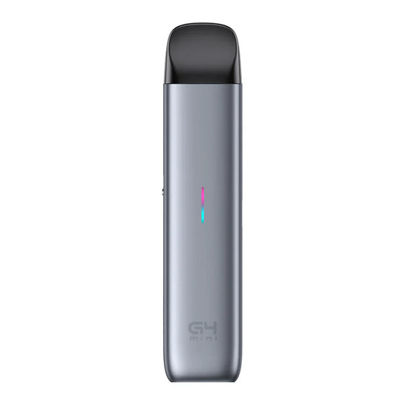 Gray electronic device with a black top on a white background